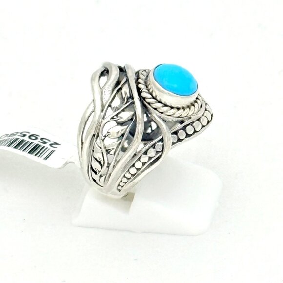 Bali Sleeping Beauty Turquoise and Sterling Silver Ring - NWT - Picture 2 of 10